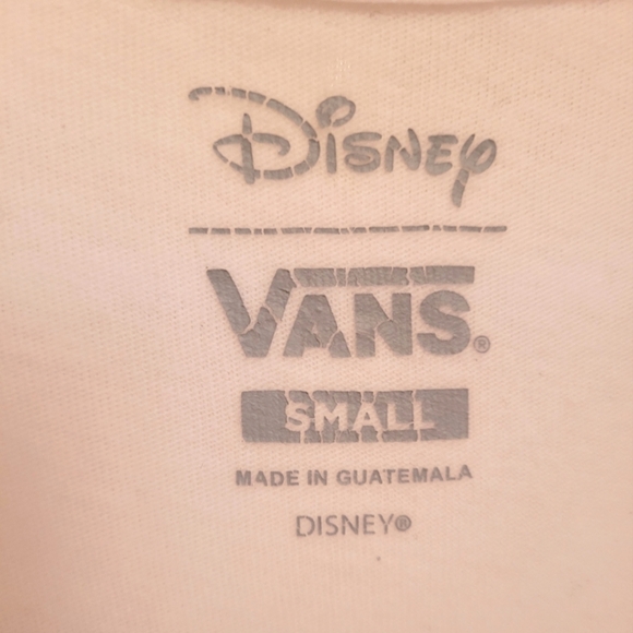 Vans‎ X Disney Punk White Mickey and Minnie Long Sleeve Boyfriend T-shirt - Picture 7 of 7